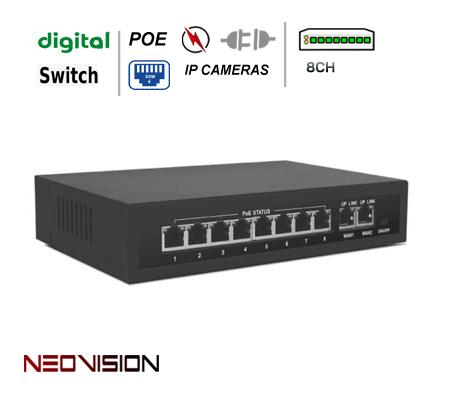 סוויץ 8 ערוצים POE
